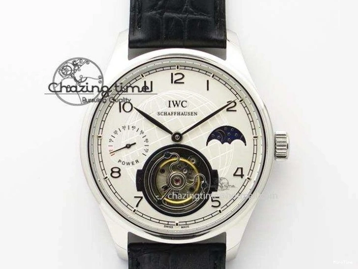 MIROTIME 0513 Portuguese IW544404 SS Gray Dial On Black Leather Strap A Practical 7259